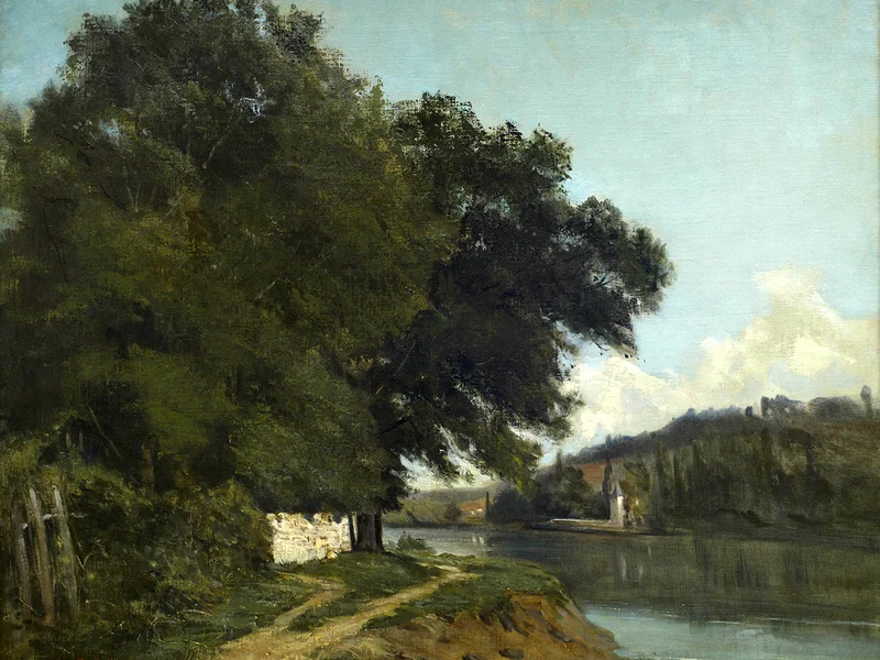 1824-Justin Jean-Baptiste Hippolyte Pradelles - Rive della Garonna